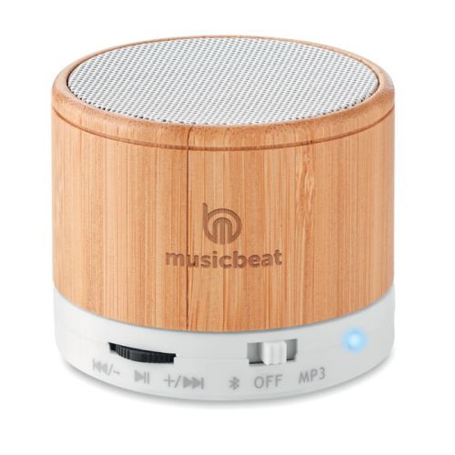 Round bamboo speaker - Image 1